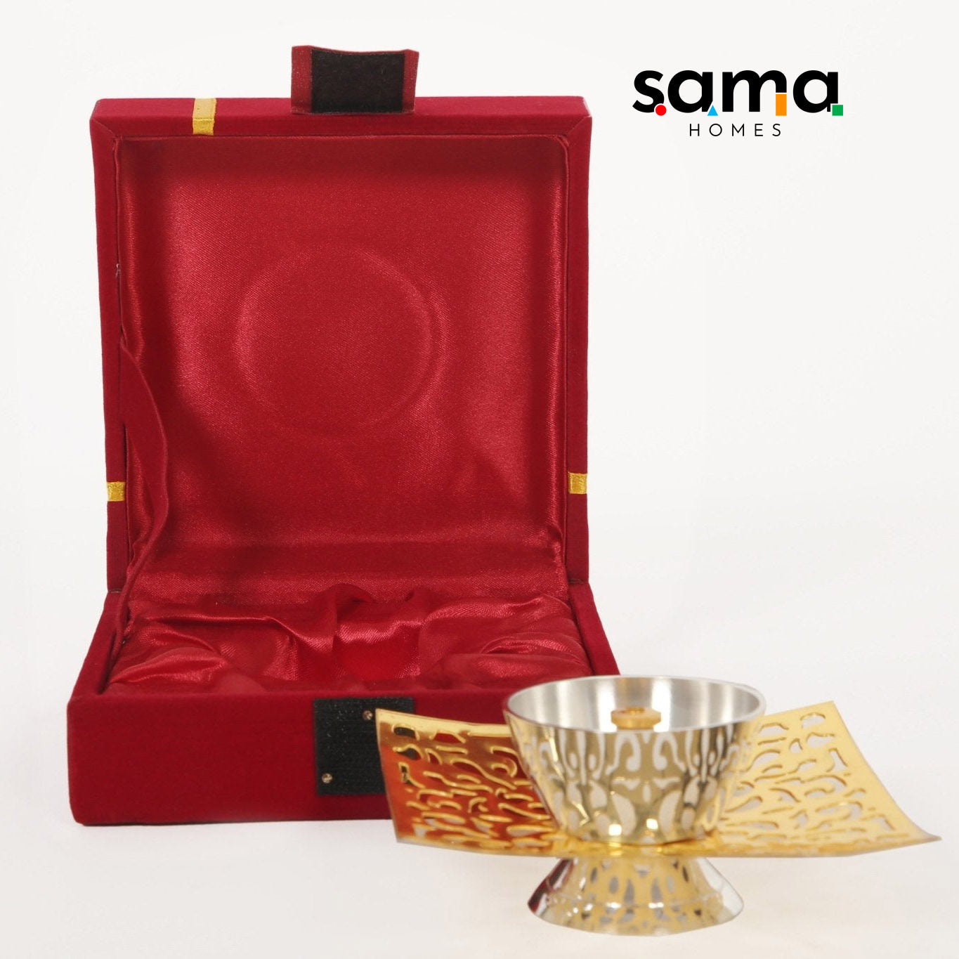 Brass Jaali Oil Lamp [Deepak] - Sama Homes