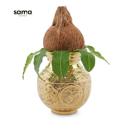 Brass Pooja Pitcher [ Kalash ] - Sama Homes