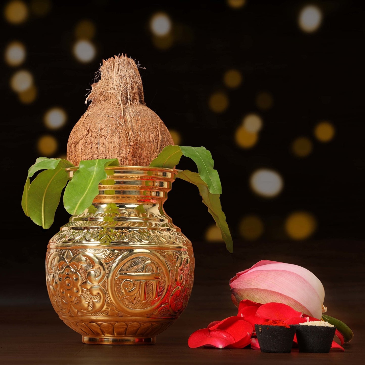 Brass Pooja Pitcher [ Kalash ] - Sama Homes