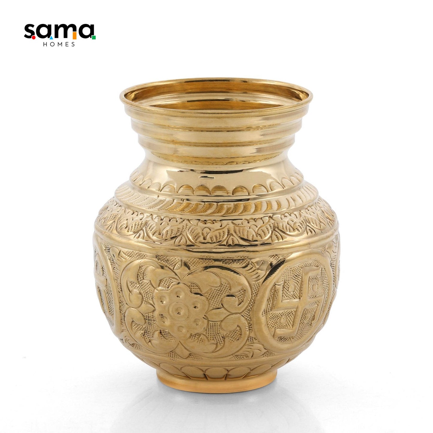Brass Pooja Pitcher [ Kalash ] - Sama Homes