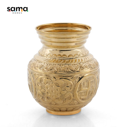 Brass Pooja Pitcher [ Kalash ] - Sama Homes