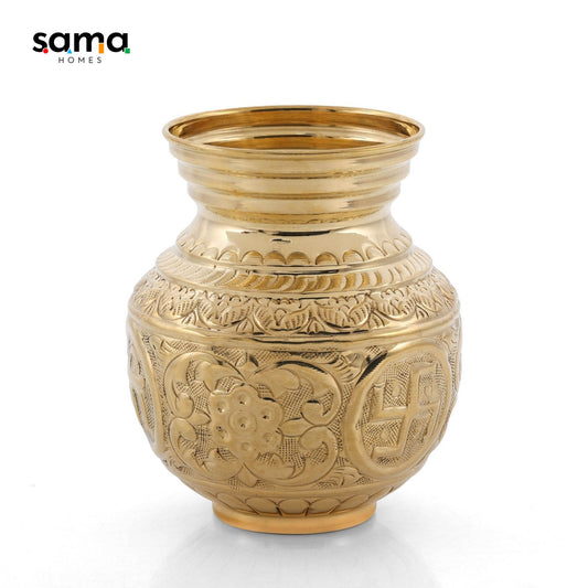 Brass Pooja Pitcher [ Kalash ] - Sama Homes
