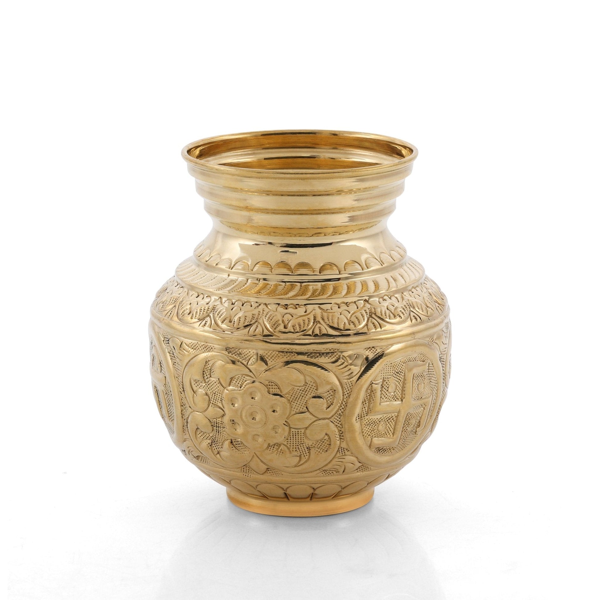 Brass Pooja Pitcher [ Kalash ] - Sama Homes