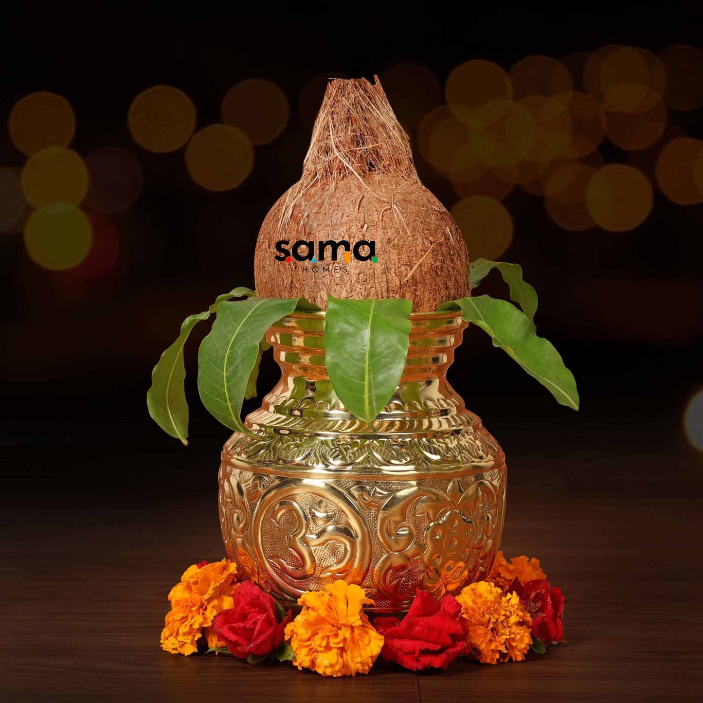 Brass Pooja Pitcher [ Kalash ] - Sama Homes