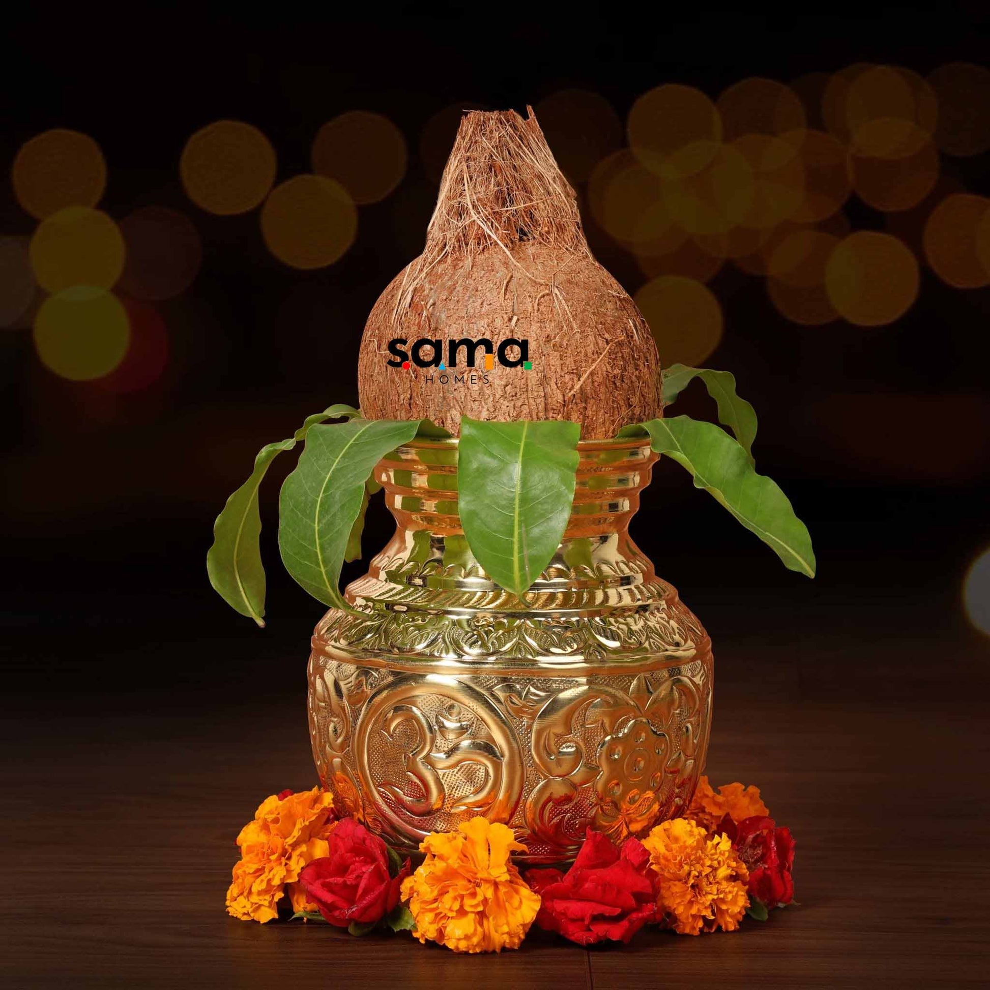 Brass Pooja Pitcher [ Kalash ] - Sama Homes