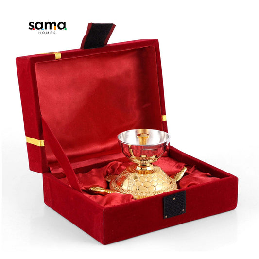 Brass Tortoise / Turtle Oil Lamp - Sama Homes