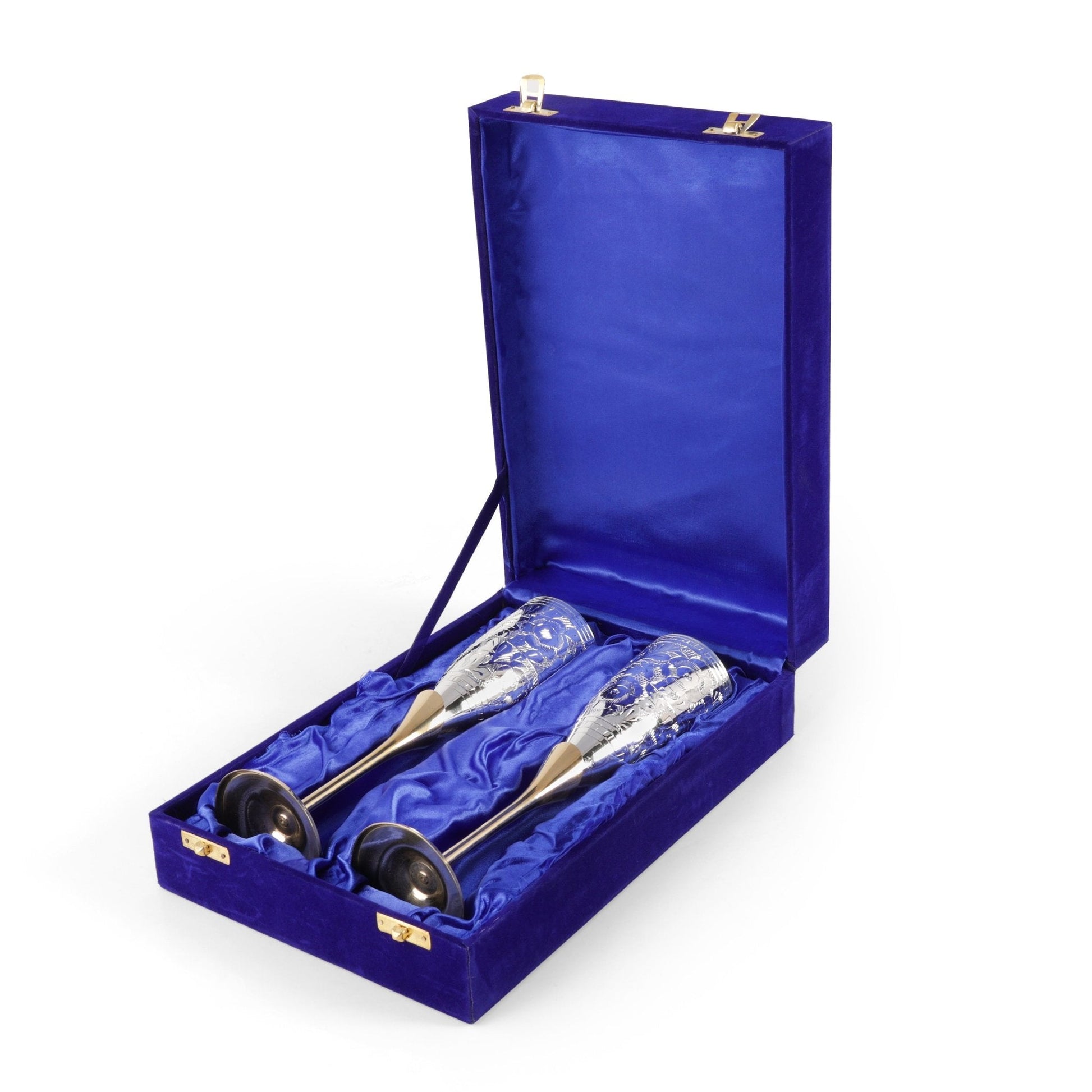 Brass Wine / Champagne Glasses Set of 2 - Sama Homes - Image 5