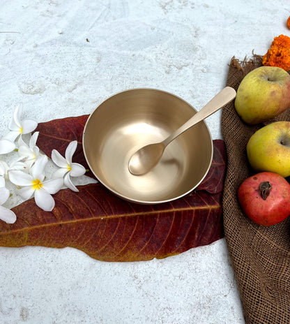 Bronze Bowl / Kansa Porridge Daliya Kheer Bowl / Complete Meal Bowl - Sama Homes