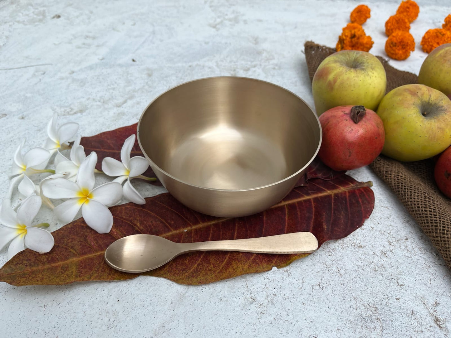 Bronze Bowl / Kansa Porridge Daliya Kheer Bowl / Complete Meal Bowl - Sama Homes