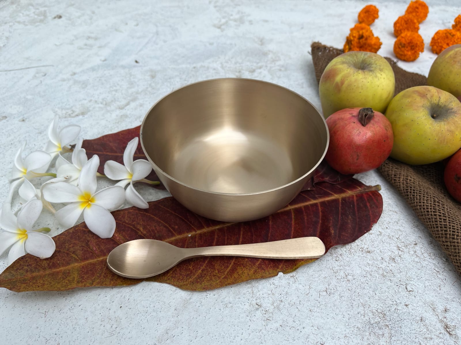 Bronze Bowl / Kansa Porridge Daliya Kheer Bowl / Complete Meal Bowl - Sama Homes - Image 3