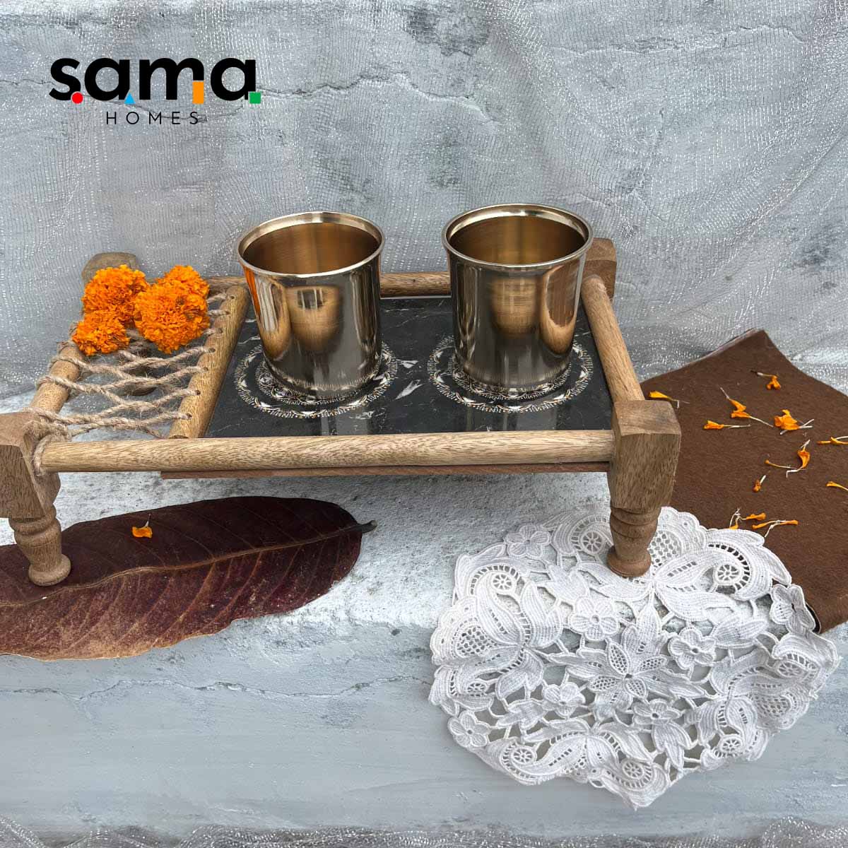 Bronze / Kansa Glasses in Glossy Finish - Sama Homes - Image 12