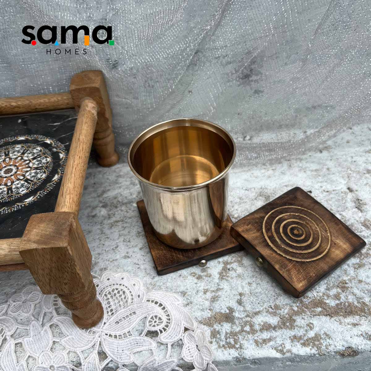 Bronze / Kansa Glasses in Glossy Finish - Sama Homes - Image 7