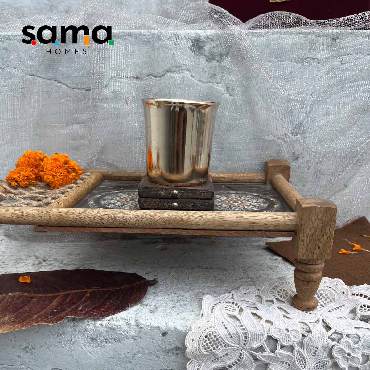 Bronze / Kansa Glasses in Glossy Finish - Sama Homes