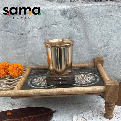 Bronze / Kansa Glasses in Glossy Finish - Sama Homes