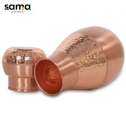 Copper Lotus Jar / Bottle - Sama Homes
