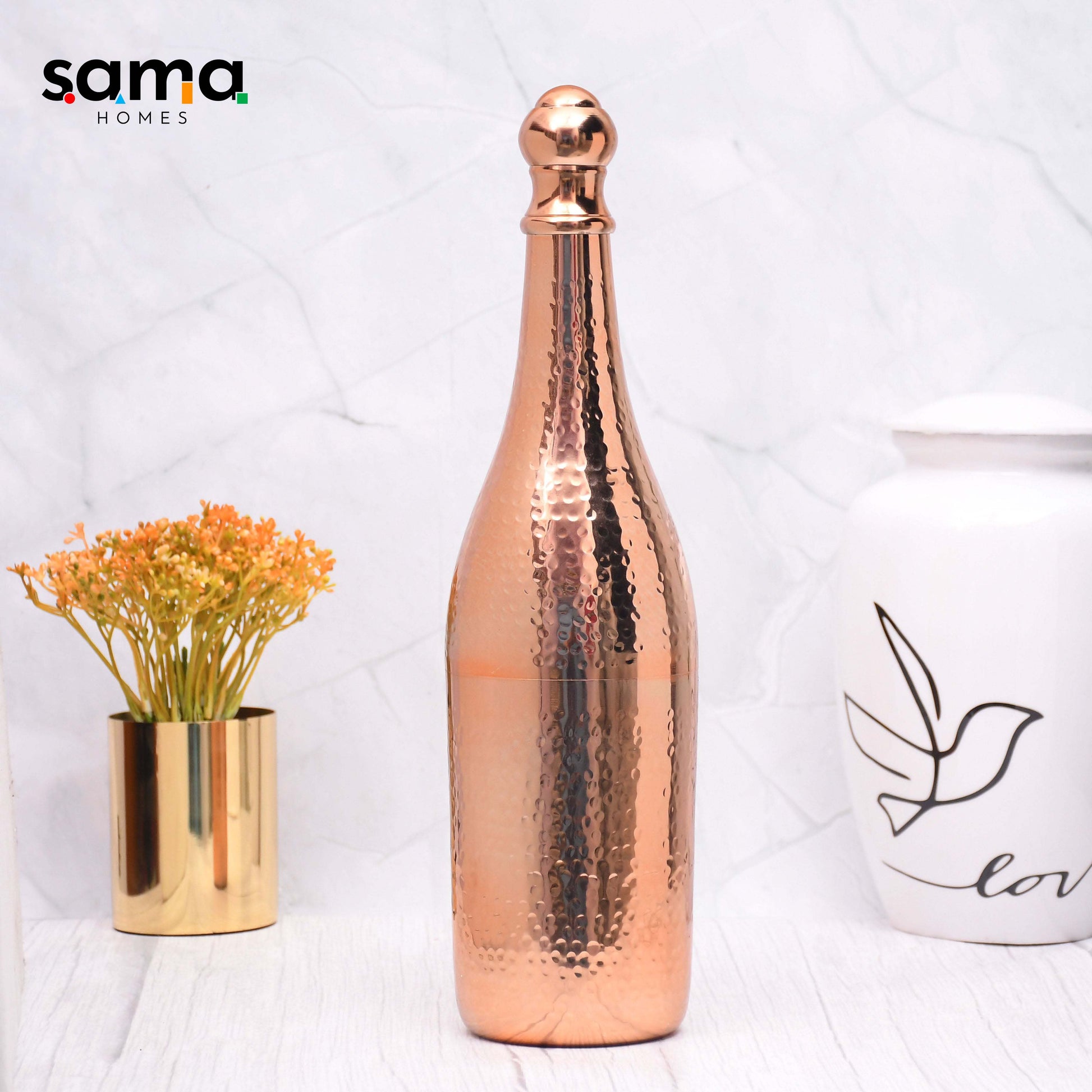 Elegant Design Copper Finished Champagne Bottle Case Barware - Sama Homes - Eco-friendly - Sama Homes