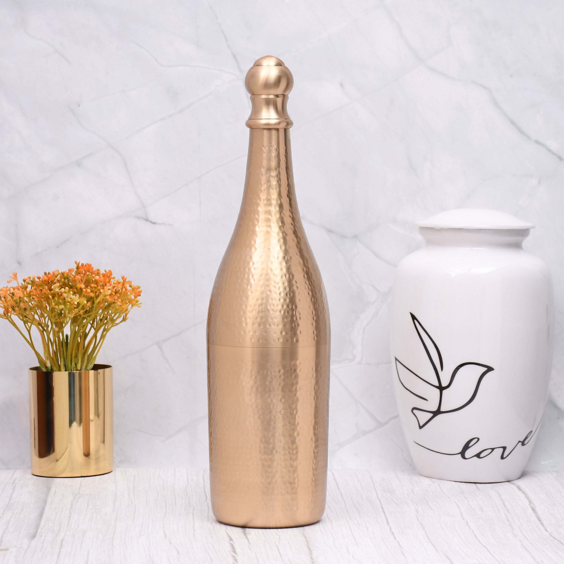 Elegant Design Brass Matt Finished Champagne Bottle Case Barware - Sama Homes - Image 4