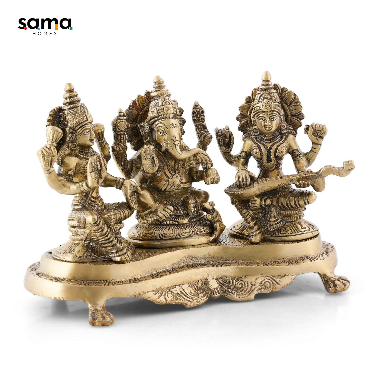 Set of Idol / Statues of Ganesh, Lakshmi, Saraswati - Sama Homes