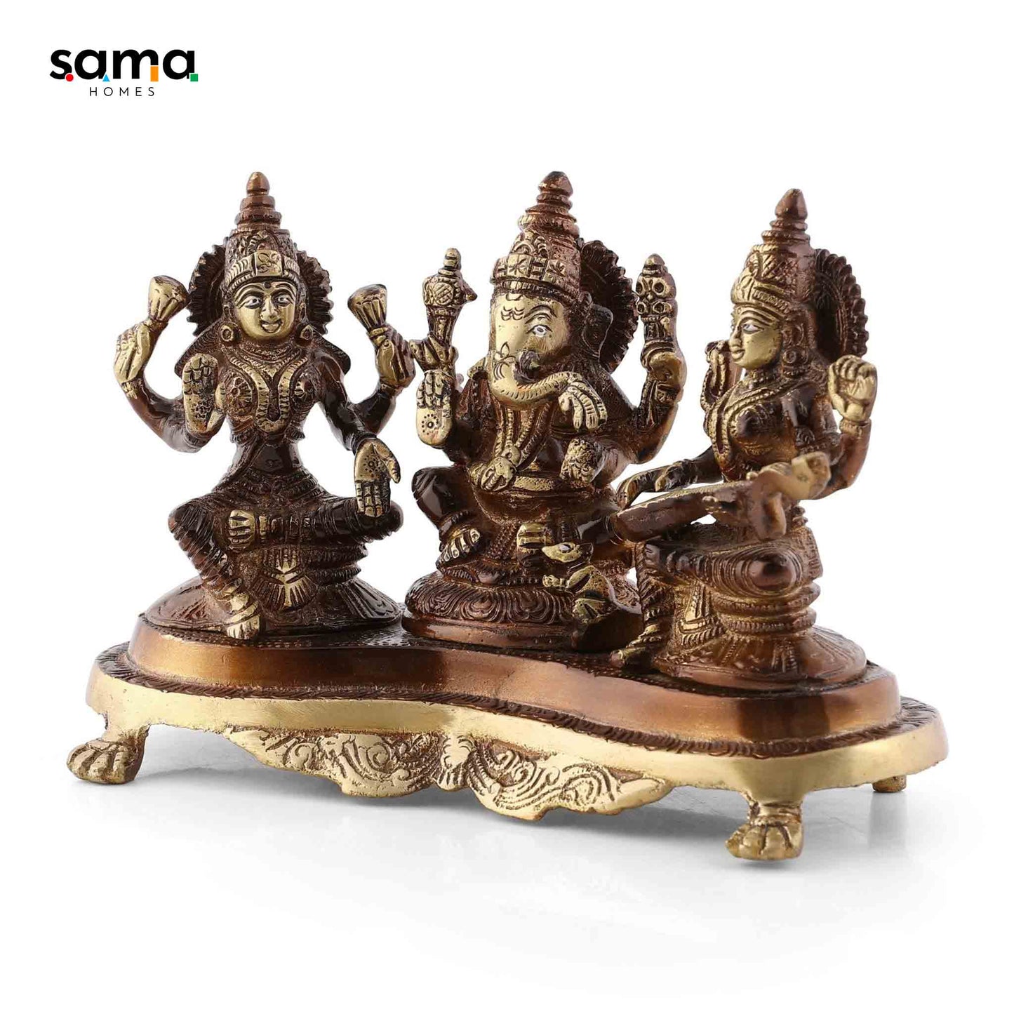 Set of Idol / Statues of Ganesh, Lakshmi, Saraswati - Sama Homes