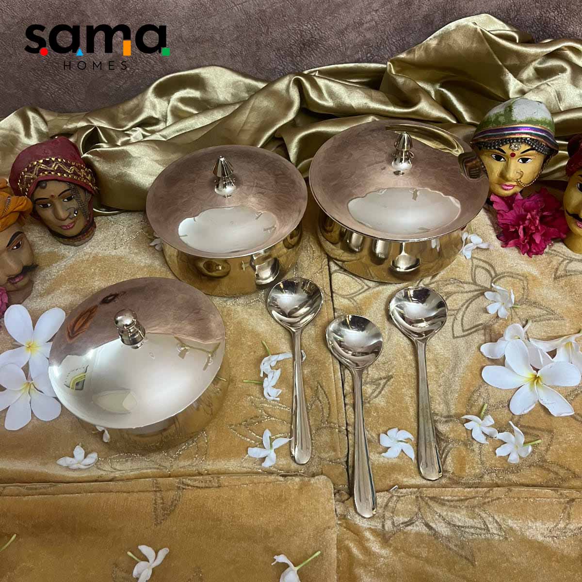 Kansa / Bronze Handi Glossy Finish - Sama Homes - Image 7