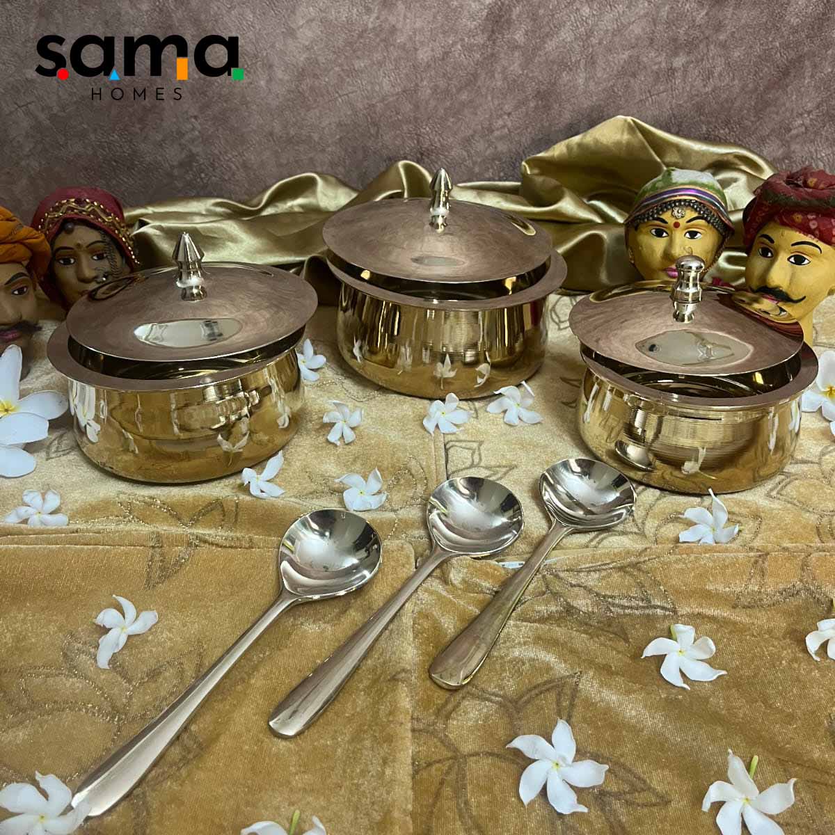 Kansa / Bronze Handi Glossy Finish - Sama Homes