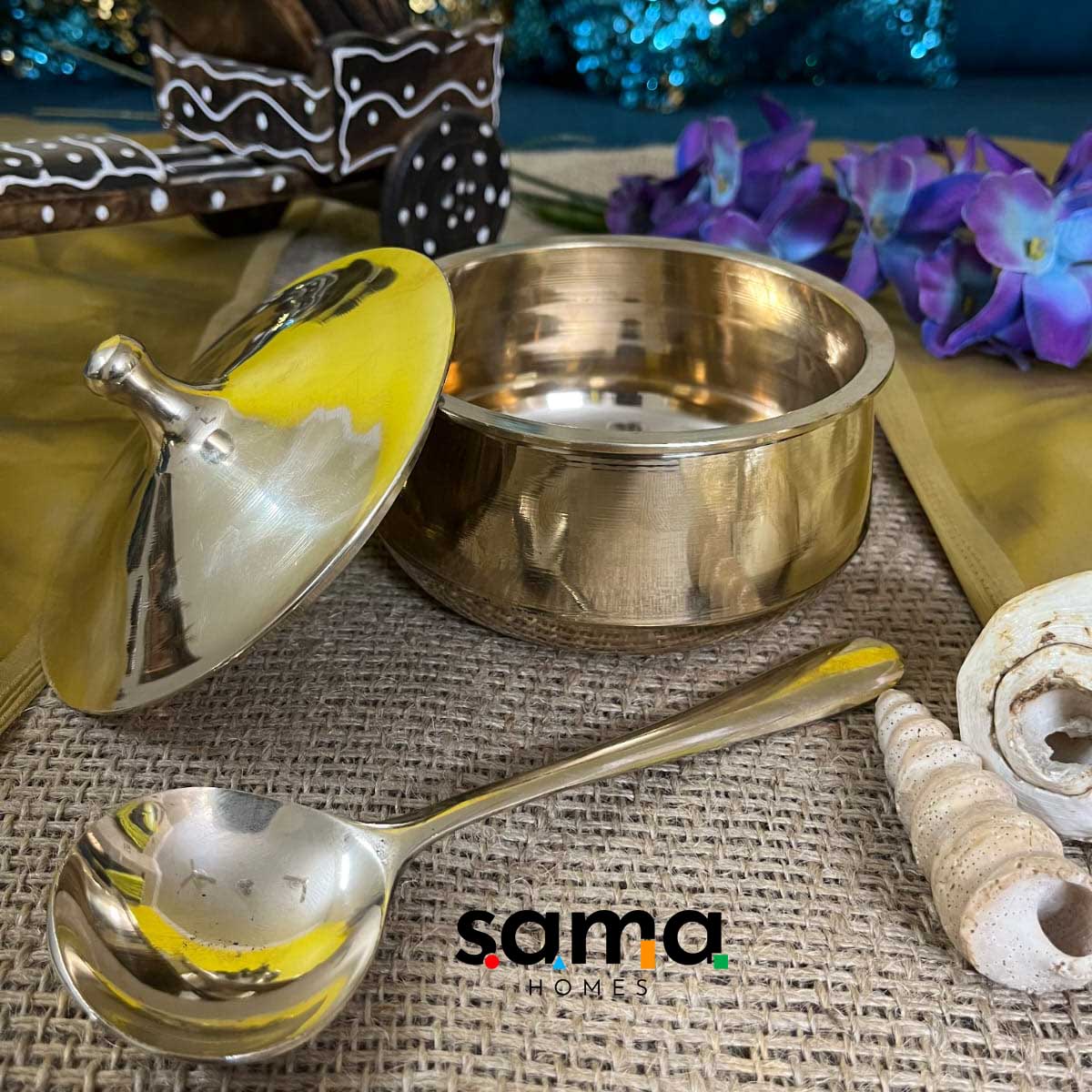 Kansa / Bronze Handi Glossy Finish - Sama Homes - Eco-friendly - Sama Homes