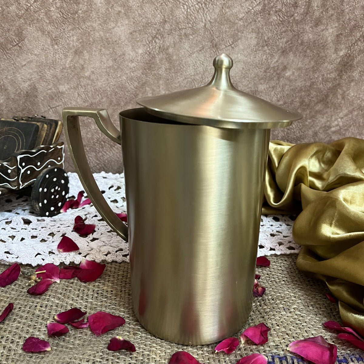 Kansa / Bronze Jug / Pitcher with Matte Finish - Sama Homes - Image 5