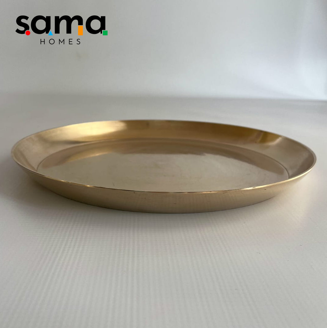 Kansa / bronze thaali (Dinner Plate ) matte finish - Sama Homes