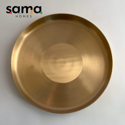 Kansa / bronze thaali (Dinner Plate ) matte finish - Sama Homes