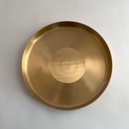 Kansa / bronze thaali (Dinner Plate ) matte finish - Sama Homes