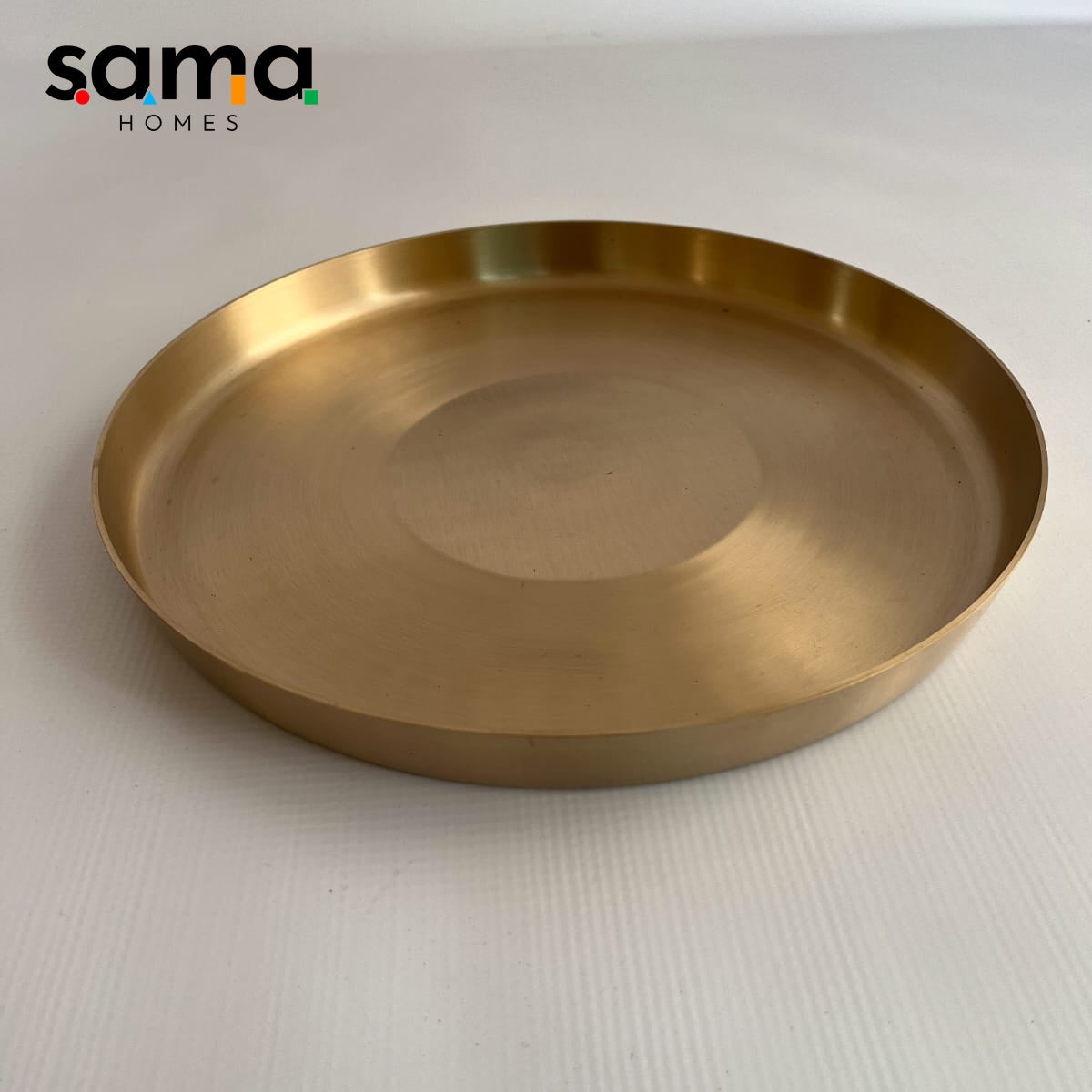 Kansa / bronze thaali (Dinner Plate ) matte finish - Sama Homes