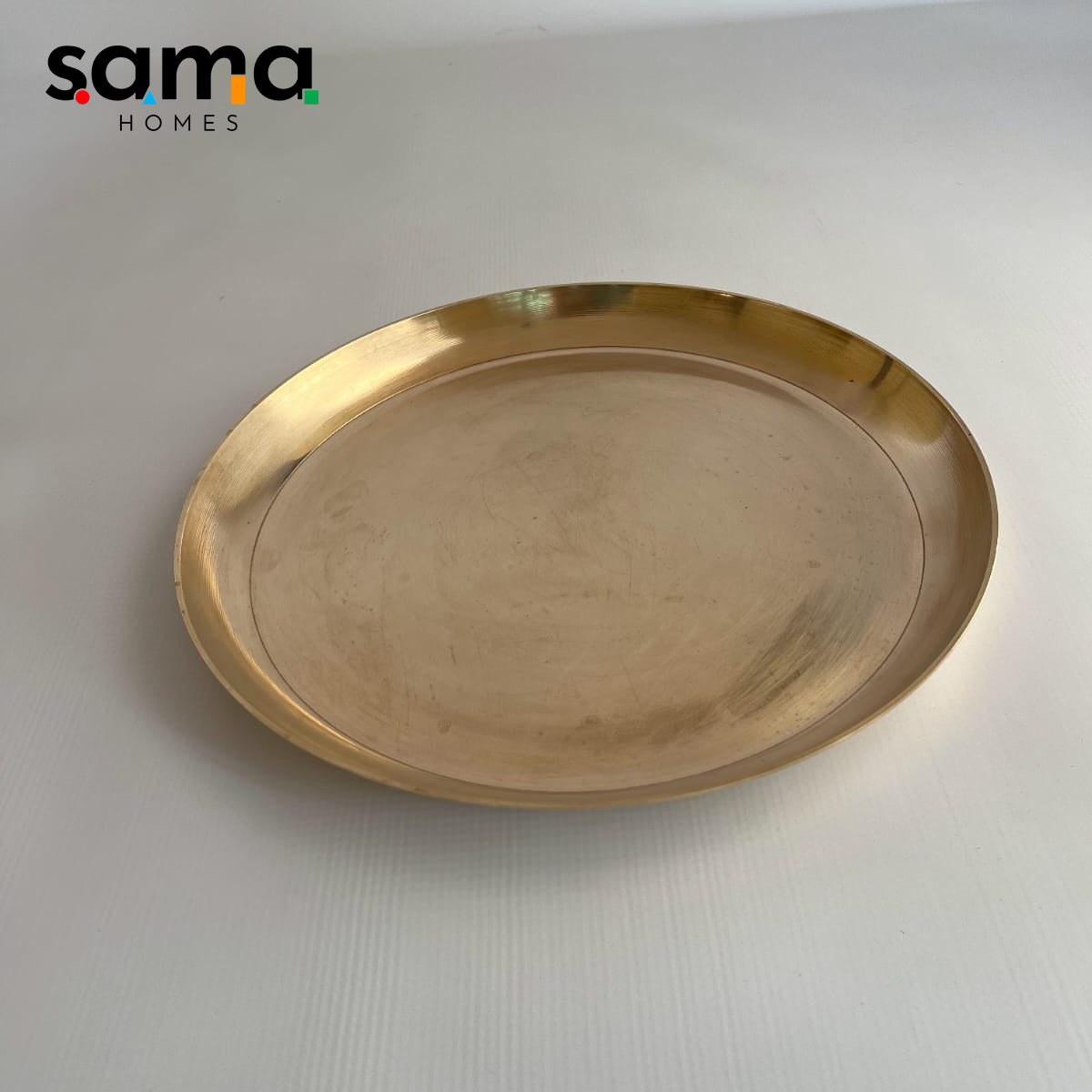 Kansa / bronze thaali (Dinner Plate ) matte finish - Sama Homes