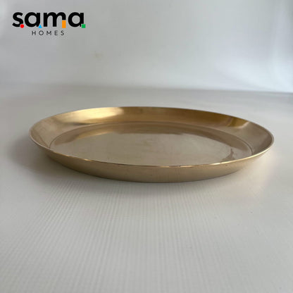 Kansa / bronze thaali (Dinner Plate ) matte finish - Sama Homes