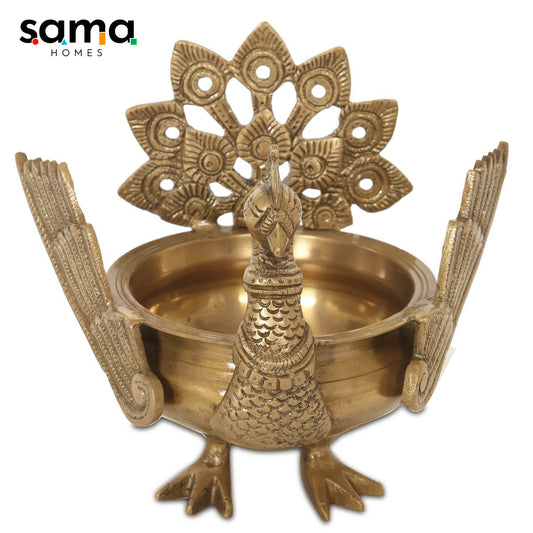 Peacock Urli | Home Decor | Decorative Bowl | Festivity - Sama Homes