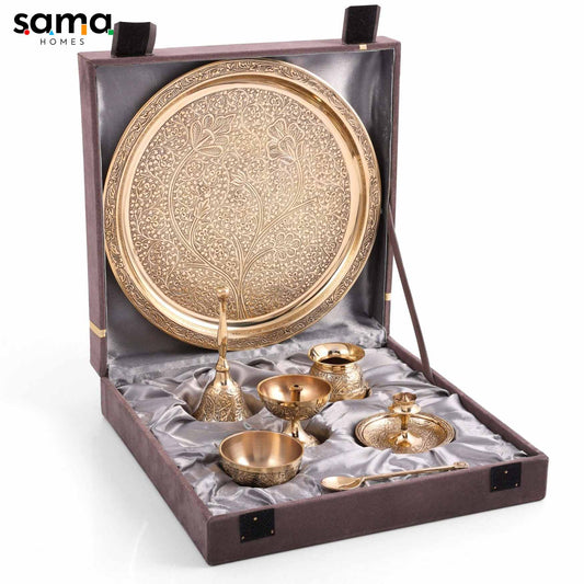 Brass Pooja Set | Religious | Festival | Deepawali - Sama Homes